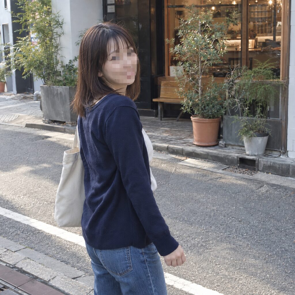 街歩き中の女性のイメージ
