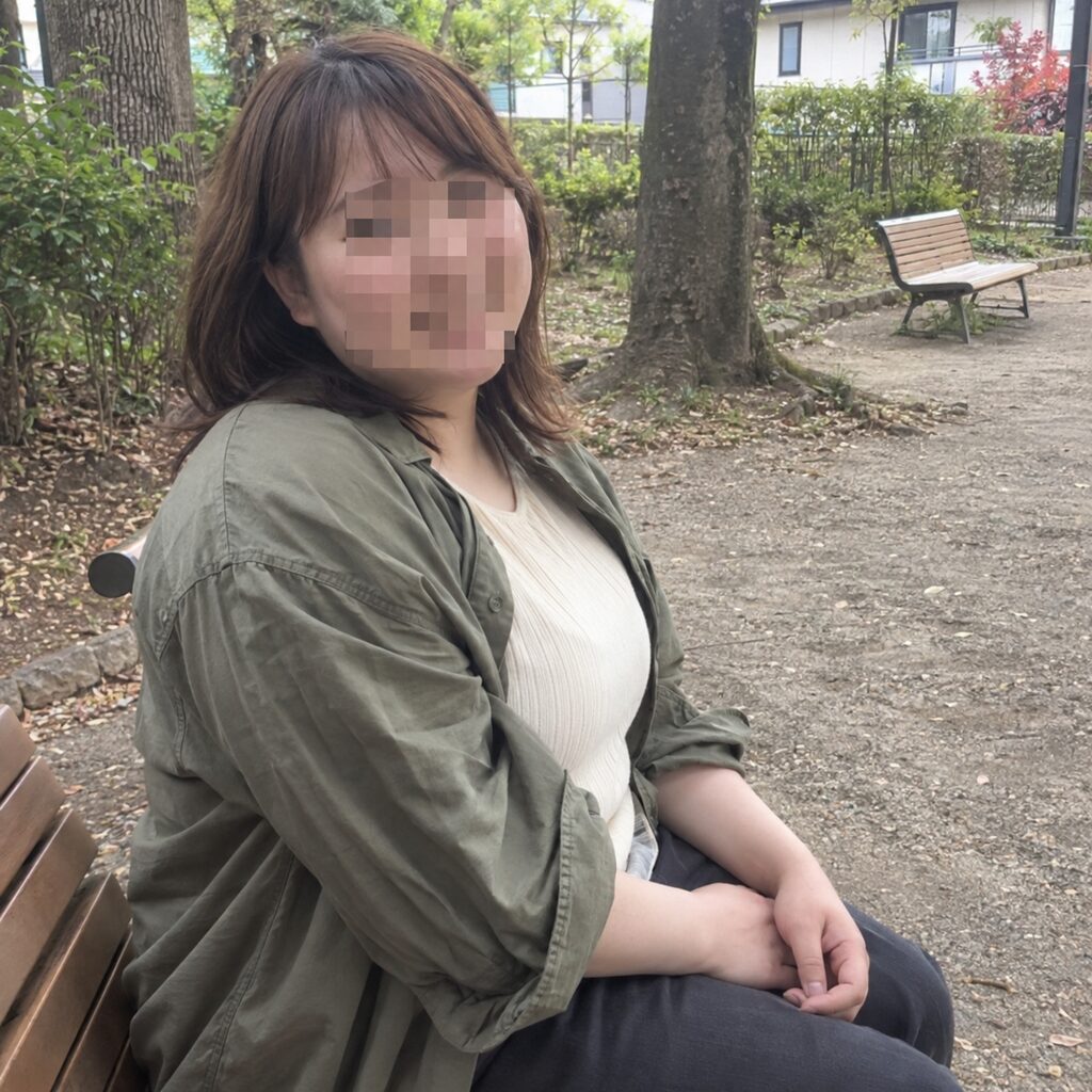 公園で撮った女性のイメージ